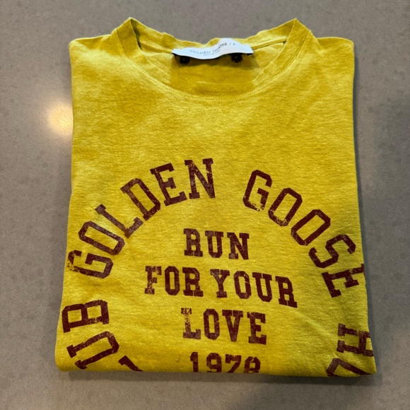 Golden Goose Running Club linen oversized  tshirt M size small - Picture 2 of 6